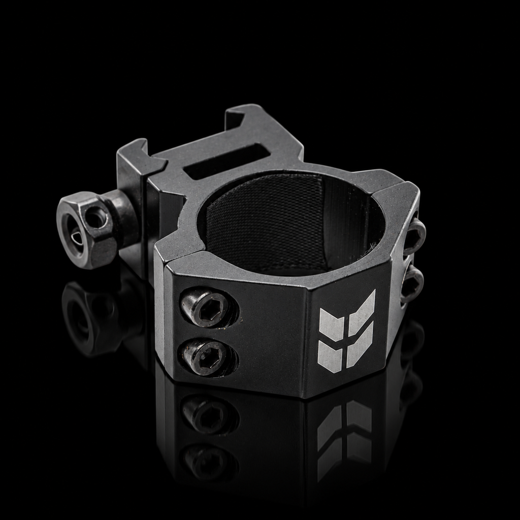 BAMFF Picatinny rail gun mount on black