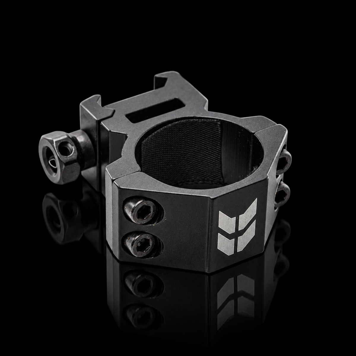 BAMFF Picatinny rail gun mount on black