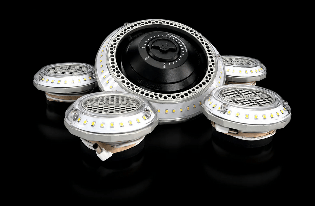 MPI - multi point, motion activated, garage ceiling lighting with 5 points of light - STKR Concepts