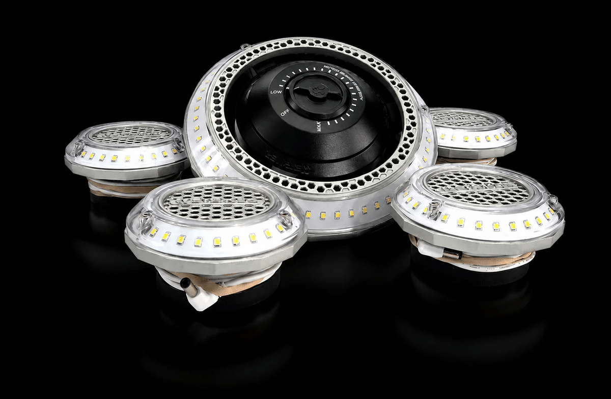 MPI - multi point, motion activated, garage ceiling lighting with 5 points of light - STKR Concepts