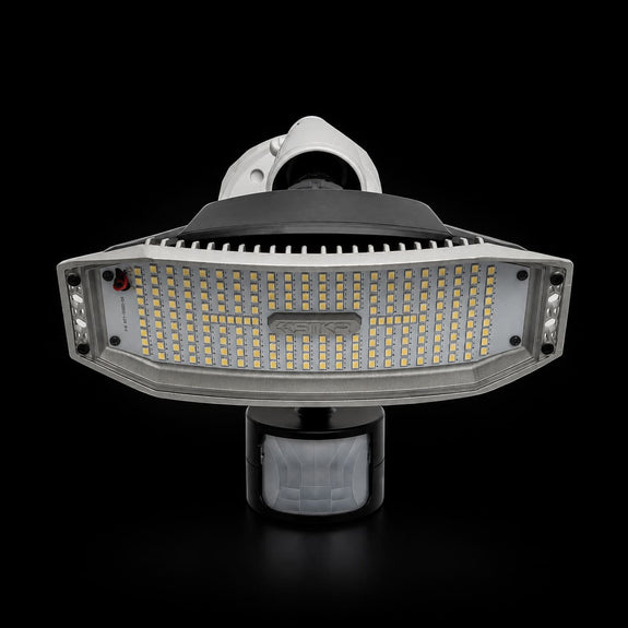 Outdoor Security Motion Flood light for your yard by STKR Concepts - front view