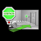 white Garage Parking Sensor LT: green approach instruction on black