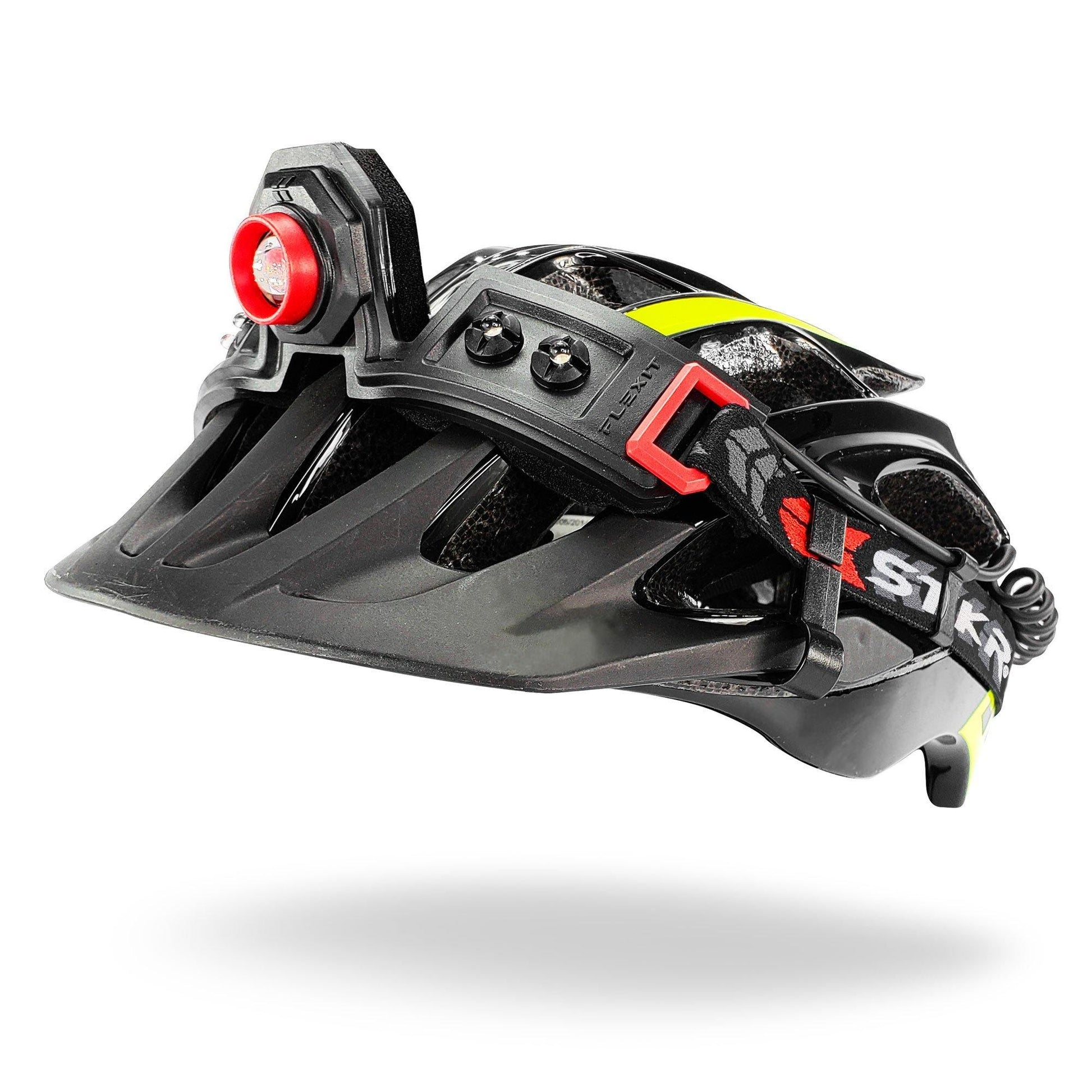 Use Headlamp Helmet Clips to mount FLEXiT Headlamp to bicycle helmet | STKR Concepts - striker